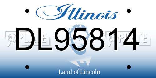 DL95814 Illinois License Plate