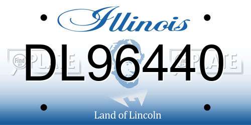 DL96440 Illinois License Plate