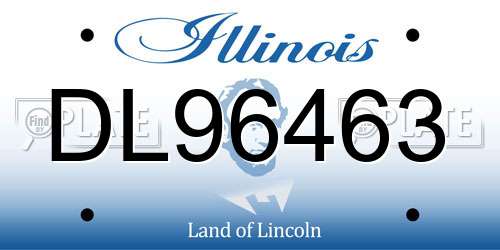 DL96463 Illinois License Plate