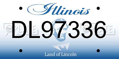 DL97336 Illinois License Plate
