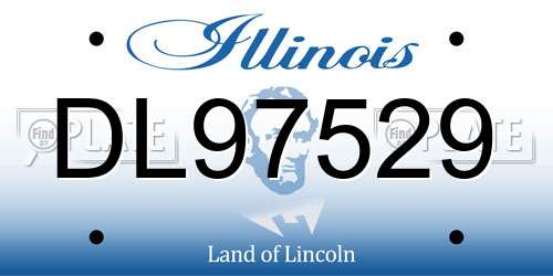 DL97529 Illinois License Plate