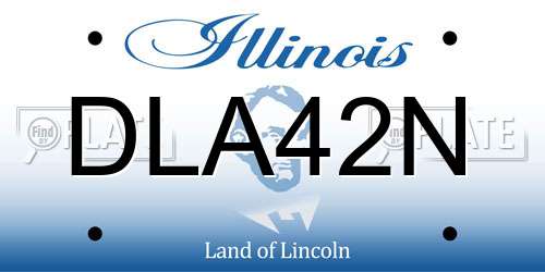 DLA42N Illinois License Plate