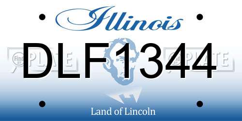 DLF1344 Illinois License Plate