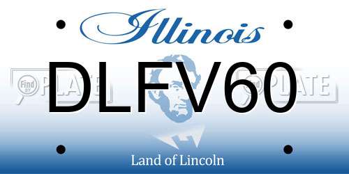 DLFV60 Illinois License Plate