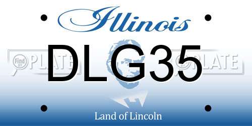 DLG35 Illinois License Plate