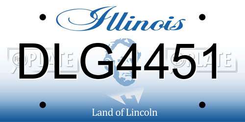 DLG4451 Illinois License Plate
