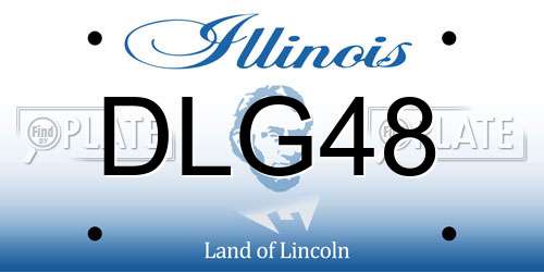 DLG48 Illinois License Plate