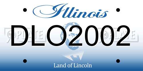 DLO2002 Illinois License Plate