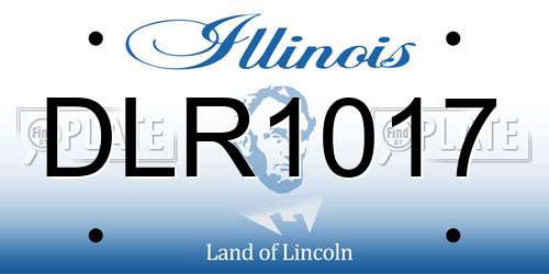 DLR1017 Illinois License Plate