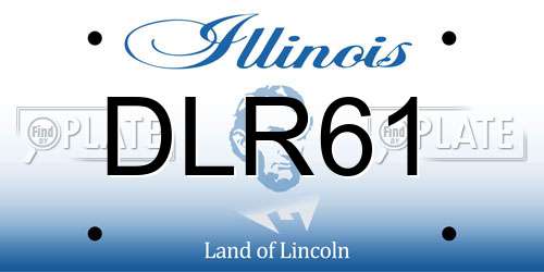 DLR61 Illinois License Plate