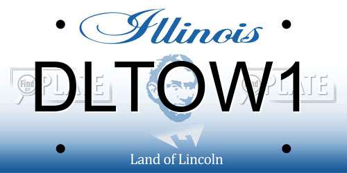 DLTOW1 Illinois License Plate