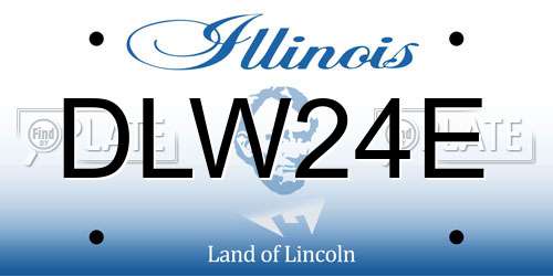 DLW24E Illinois License Plate