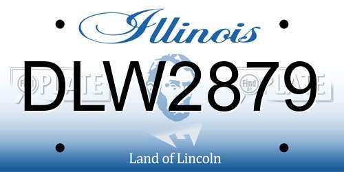 DLW2879 Illinois License Plate