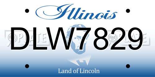 DLW7829 Illinois License Plate
