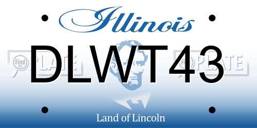 DLWT43 Illinois License Plate
