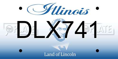 DLX741 Illinois License Plate