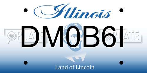 DM0B6I Illinois License Plate