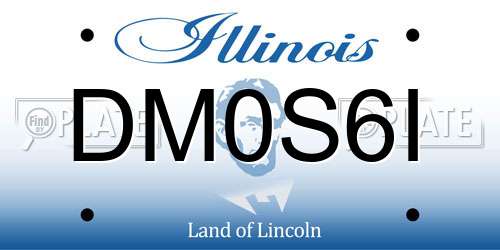 DM0S6I Illinois License Plate