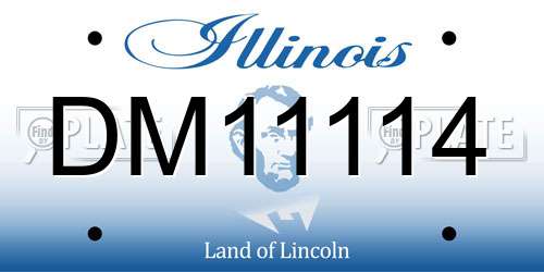 DM11114 Illinois License Plate