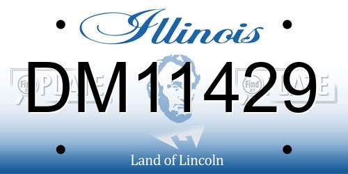 DM11429 Illinois License Plate