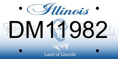 DM11982 Illinois License Plate