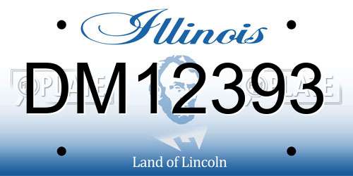 DM12393 Illinois License Plate