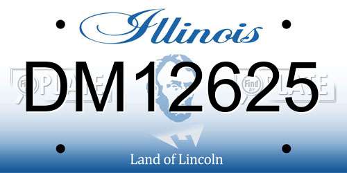 DM12625 Illinois License Plate