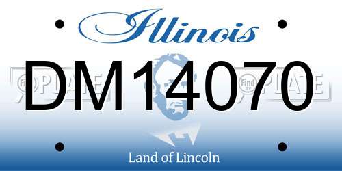 DM14070 Illinois License Plate