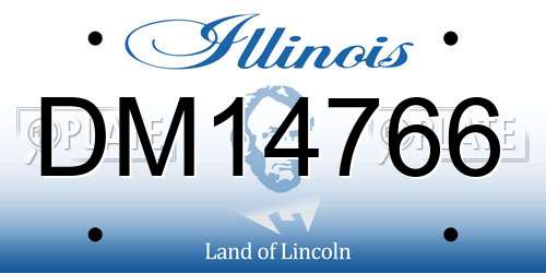 DM14766 Illinois License Plate