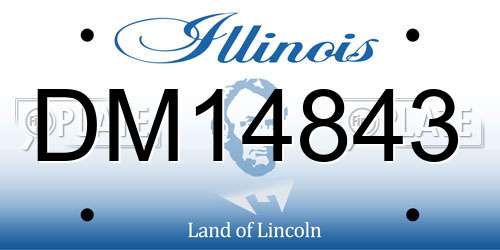 DM14843 Illinois License Plate