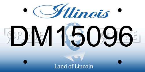 DM15096 Illinois License Plate