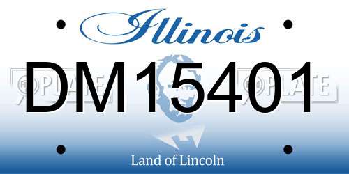 DM15401 Illinois License Plate