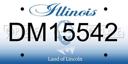 DM15542 Illinois License Plate
