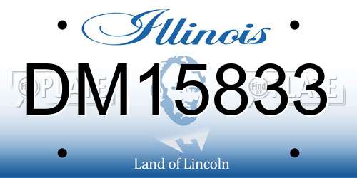 DM15833 Illinois License Plate