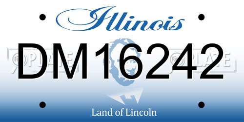 DM16242 Illinois License Plate