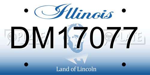 DM17077 Illinois License Plate