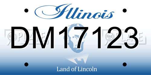 DM17123 Illinois License Plate
