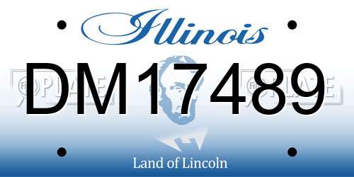 DM17489 Illinois License Plate
