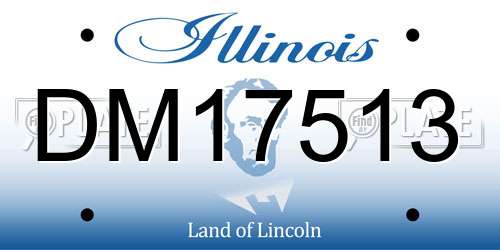 DM17513 Illinois License Plate