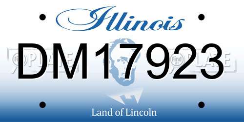 DM17923 Illinois License Plate