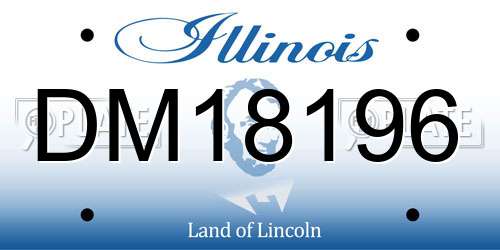 DM18196 Illinois License Plate