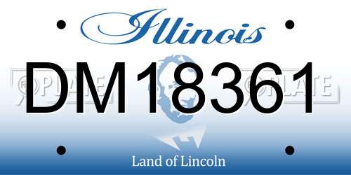 DM18361 Illinois License Plate