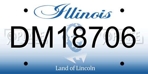 DM18706 Illinois License Plate