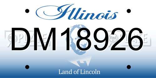 DM18926 Illinois License Plate