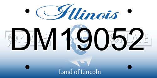 DM19052 Illinois License Plate
