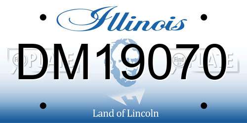 DM19070 Illinois License Plate