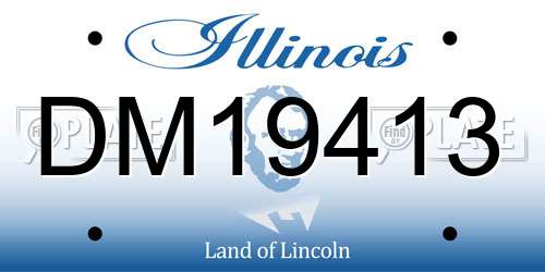 DM19413 Illinois License Plate