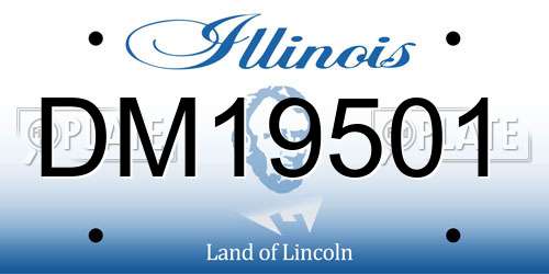 DM19501 Illinois License Plate