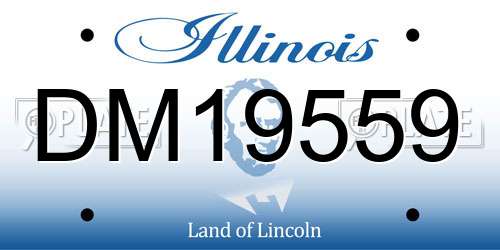 DM19559 Illinois License Plate