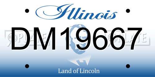 DM19667 Illinois License Plate